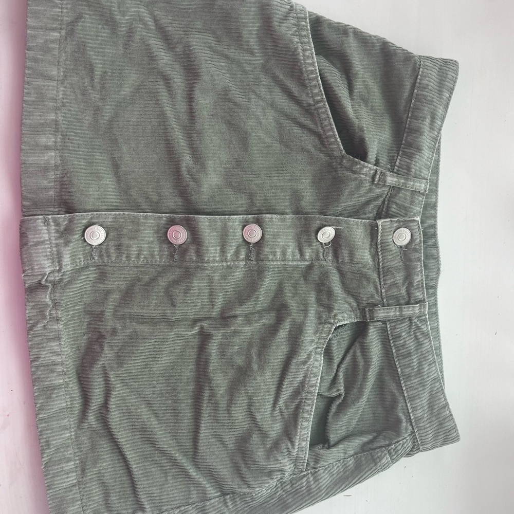 Free People Olive Corduroy Skirt